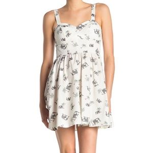 Bailey Blue Fit-And-Flare White Mini Dress